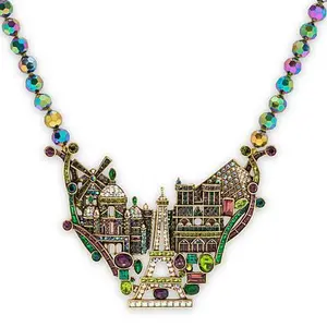 Heidi Daus April in Paris Multicolor Crystal and Stone Drop Necklace