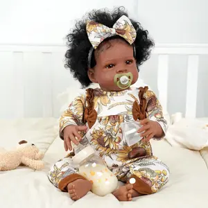 BABESIDE 20" Reborn Doll 8 Piece Set with Cloth Body & Vinyl Includes Gift Box Feeding Accessories Christmas New Year Birthday Gift