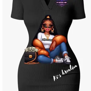 Aquarius dress custom by Ki’s Kreation & More you can wear it anywhere Womenswear Summer Comfort Shortsleeve