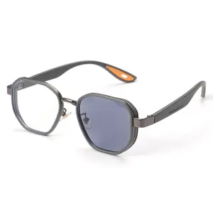 Original design, new trendy polygonal frame sunglasses with automatic adjustment, anti-blue light, sun protection, and UV protection. Suitable for both men and women. Can be worn for everyday activities, including going out bare-faced and driving.