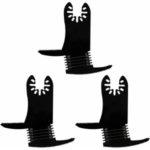 3PCS Oscillating Saw Blades for Multi,-edged Oscillating Cutting Blade for Wood Sawing, Slicing, Sanding, Buffing, Polishing, Shovelling, Small, Black