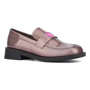 Olivia Miller Women's Luminaries Heart Detail Loafer