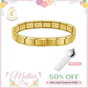 DIY Italian Charm Composable Bracelet Adjustable Stretch Watchband Chain with Connector Tool Birthday Valentine's Day Wedding Engagement Anniversary Gift Daily Wear men's jewelry mothersdaygift