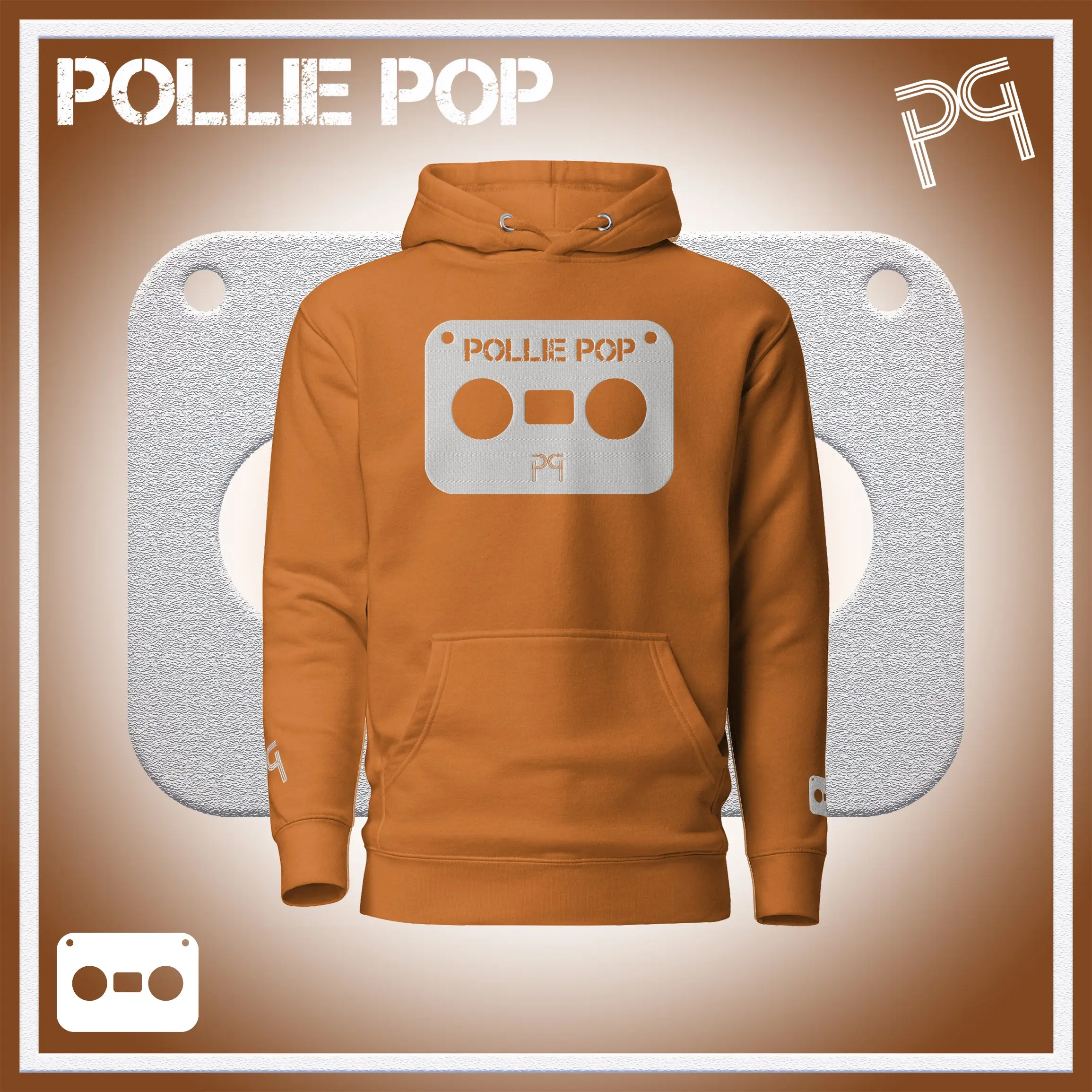 Big White Tape Hoodie