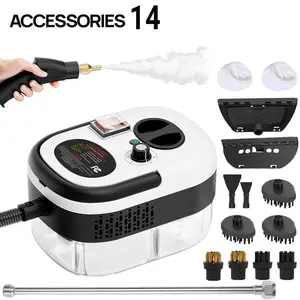 2500W portable multi-purpose steam cleaner, high-pressure multi-purpose steam cleaner, fast heating, 6 adjustable speeds, high-temperature sterilization, and a 1.2L water tank. Suitable for kitchens and carpets. A great Labor Day gift.
