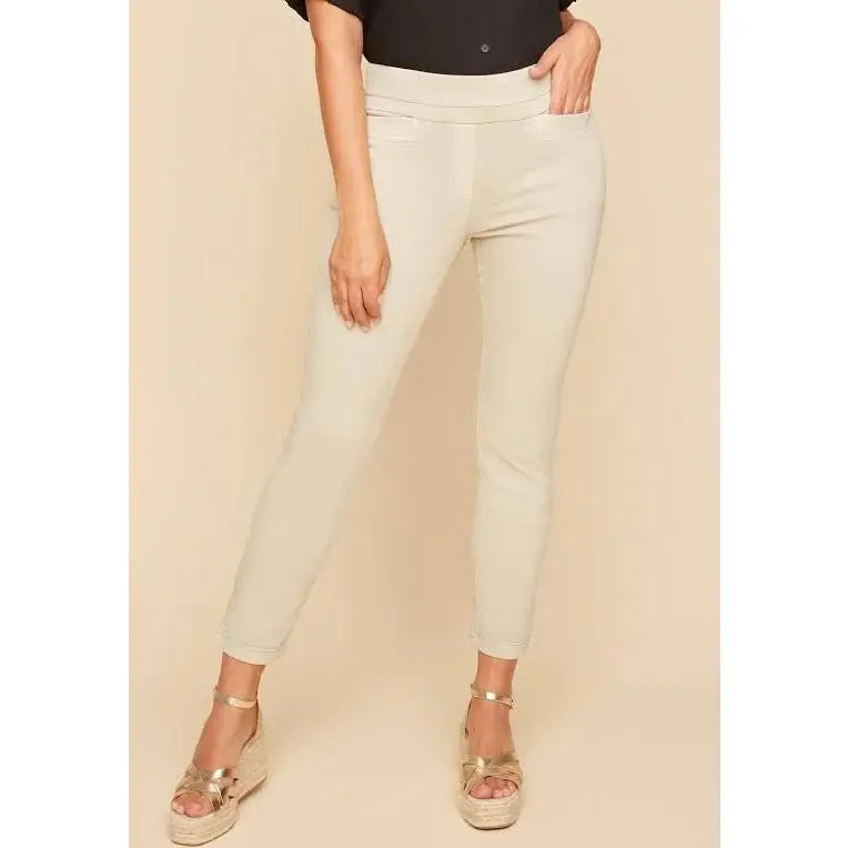 Renuar Straight Leg Ankle Pants Oyster