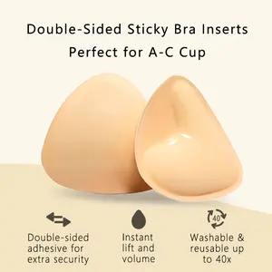 COCODOLL Bra Boosters – Snowy Adhesive Bra Pads for Lift & Shape,  Washable Cup Size Enhancers Bra Boosters for Instant Cleavage Reusable  Outfit Enhancers Womenswear Fashion