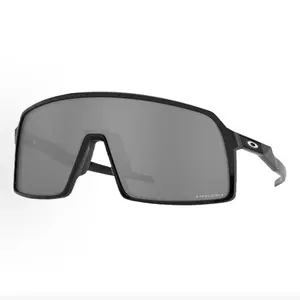 Pre-owned Brand new Oakley Sutro OO9406 Polished Black Frame with Prizm Black Shield Sports Sunglasses