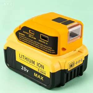 USB Power Adapter with Type C Charger and LED Display for 20V MAX Batteries Portable Generator Converter for RV Camping Travel Work Emergency Power Supply Reusable Multi-Port Charging Tool