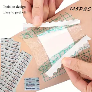 105 Transparent PU Square Self-Adhesive Stickers, Durable and Long-Lasting, Strong Adhesion, Easy to Apply, No Peeling off