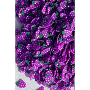 Grape polymer clay fruit slices - Fimo fruit pieces