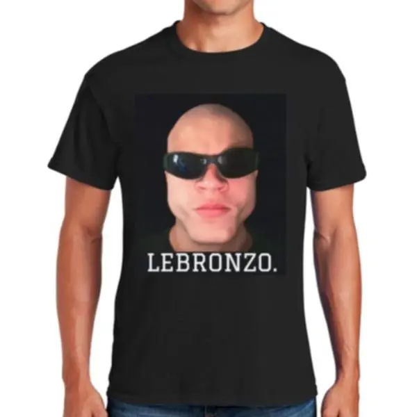 Jynxzi LEBRONZO T Shirt Cardiac Johnson Deployed Black Casual Cotton