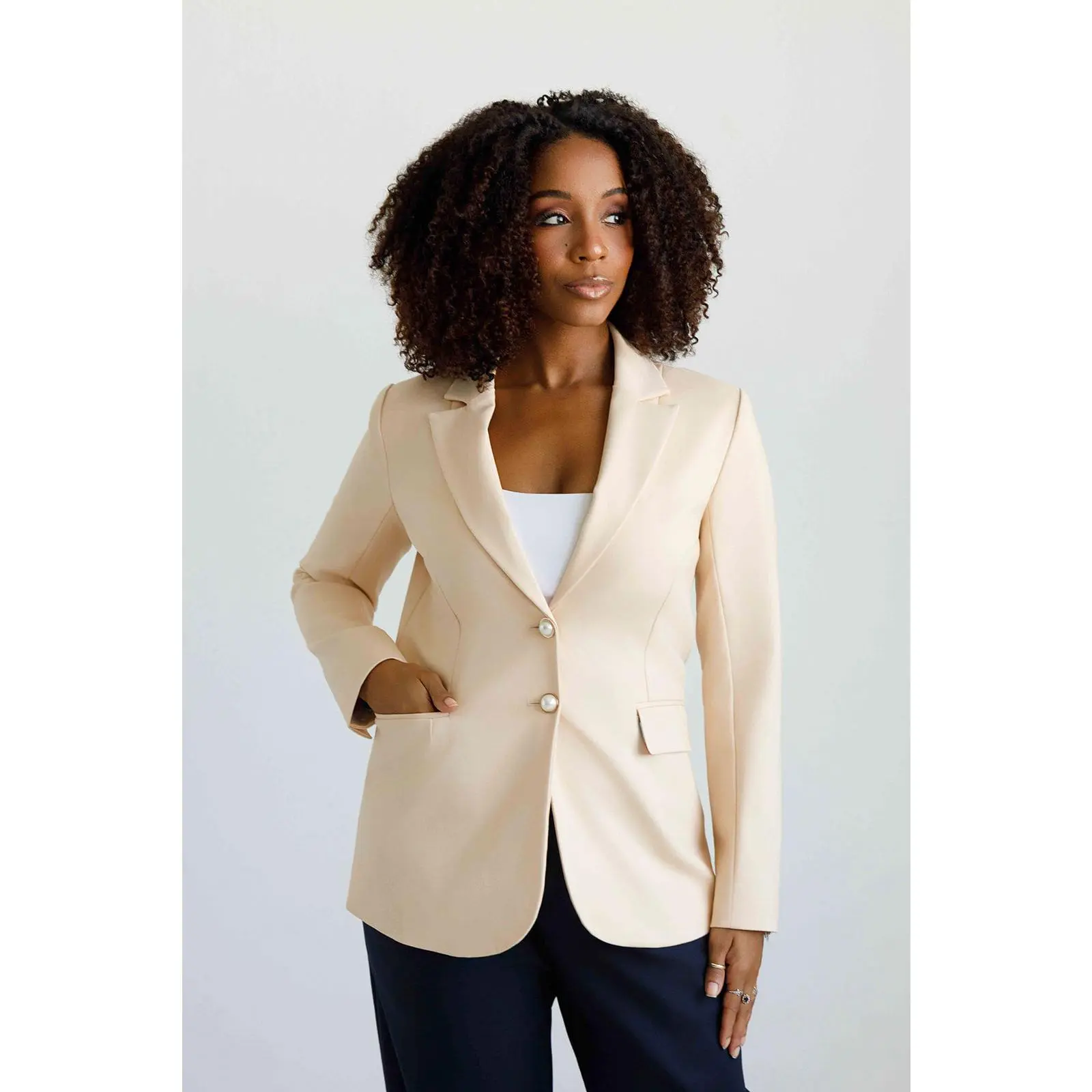 The "I'll Have What She's Having" | Peachy Cream Blazer