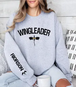 Sleeve Printed Xaden Riorson Wingleader Sweatshirt - Hoodie, Fourth Wing Merchs, Bookish Sweatshirt, Booktok Onyx Storm Reader Hoodie, Full Sizes