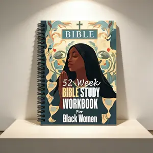 Empowering 52-Week Bible Study Workbook for Black Women, Transformative Year-Long Devotional with Weekly Scripture Lessons, Reflection Spaces, Personal Reflection & Spiritual Growth Tools, Afrocentric Artwork, Ideal for Nurturing Faith, Embracing Identity