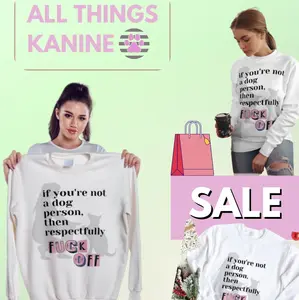 Womens Champion Sweatshirt - If You're Not A Dog Person Then Respectfully Fuck Off - Funny - Puppy Parent - Dog Lover - Gifts For Dog Parents - my dog is my child - all about dogs - love for dogs Crewneck Womenswear Unisex Hoodie Mum Polyester Birthday