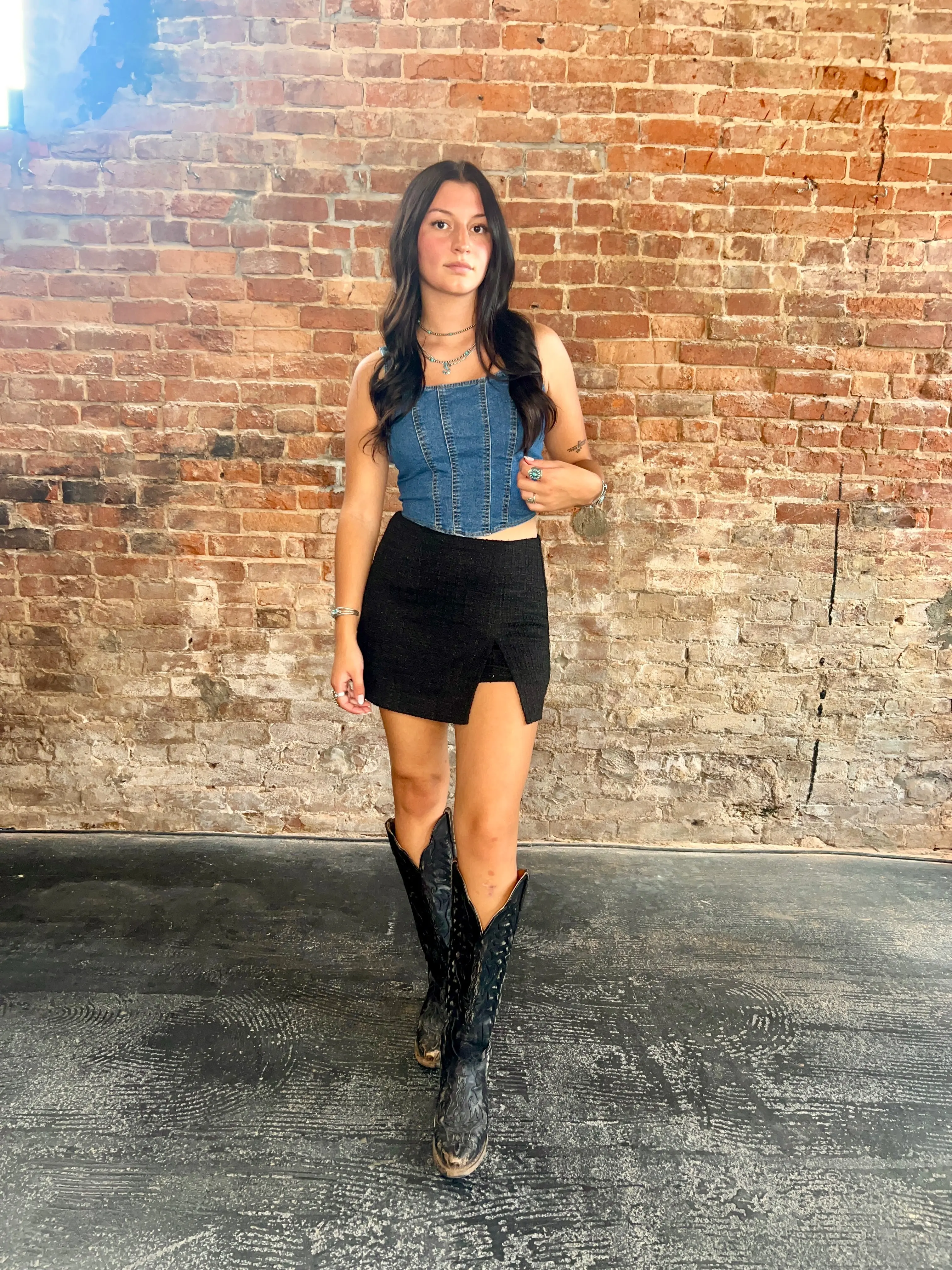 Denim Corset