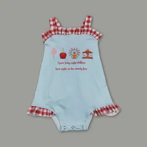 Toddler Summer Outfit  Country Fair Baby Girl Bubble Romper