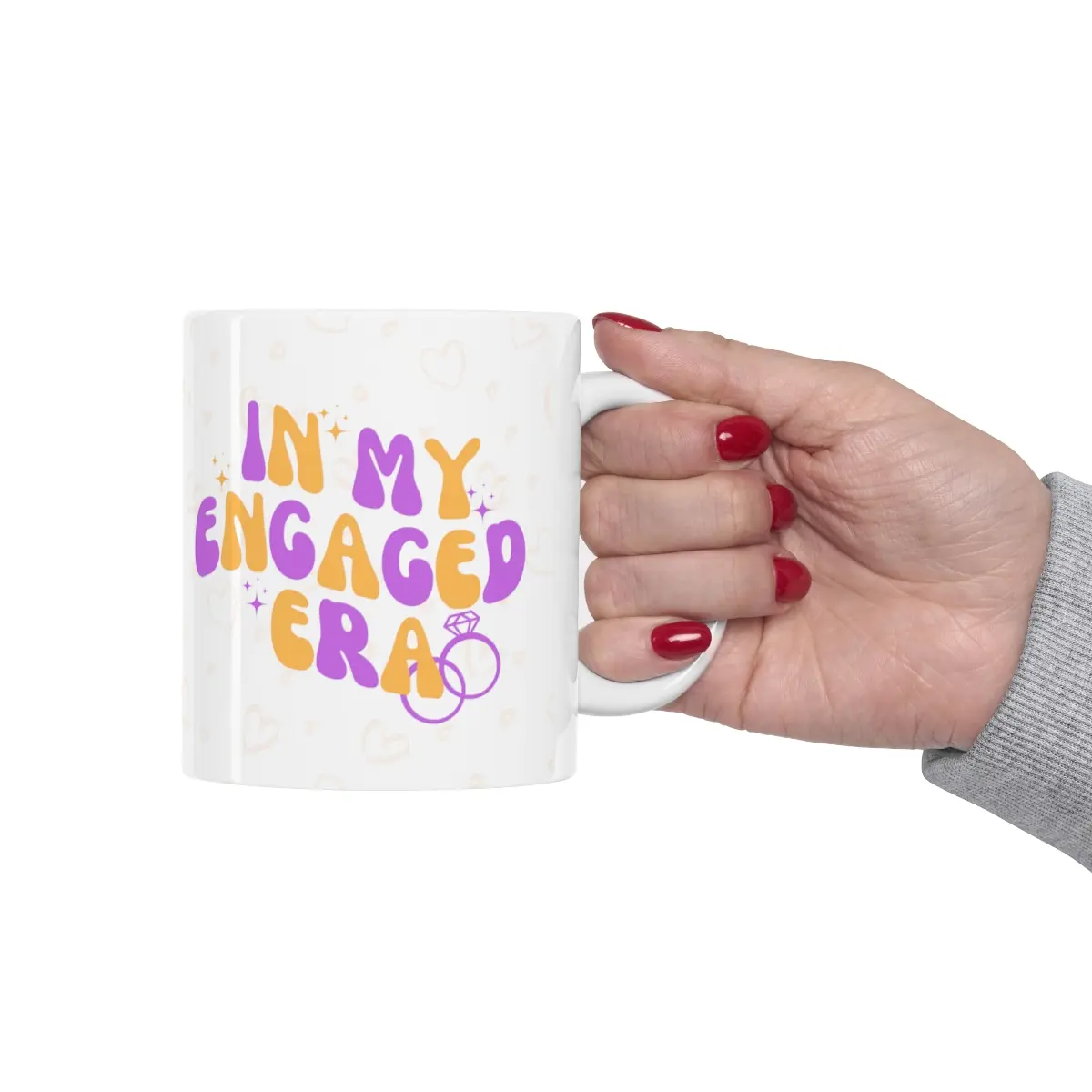 Future Mrs. Mug - In My Engaged Era Ceramic Cup 11oz | Bridal Shower & Wedding Gift for Her | Reusable & Dishwasher-Safe | Swifty Design