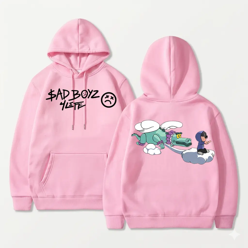 Junior H Sad Boyz 4Life Pink Hoodie, T-Shirt – Regional Mexican Hip Hop Merch, Unisex Streetwear Top, Sad Boys Girls Music Gift