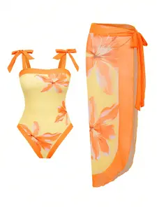 2026 New Arrivals Women's Sexy Stylish Swimwear Swimsuits for Pool Lakeside Beach Vacations with Floral Wrap
