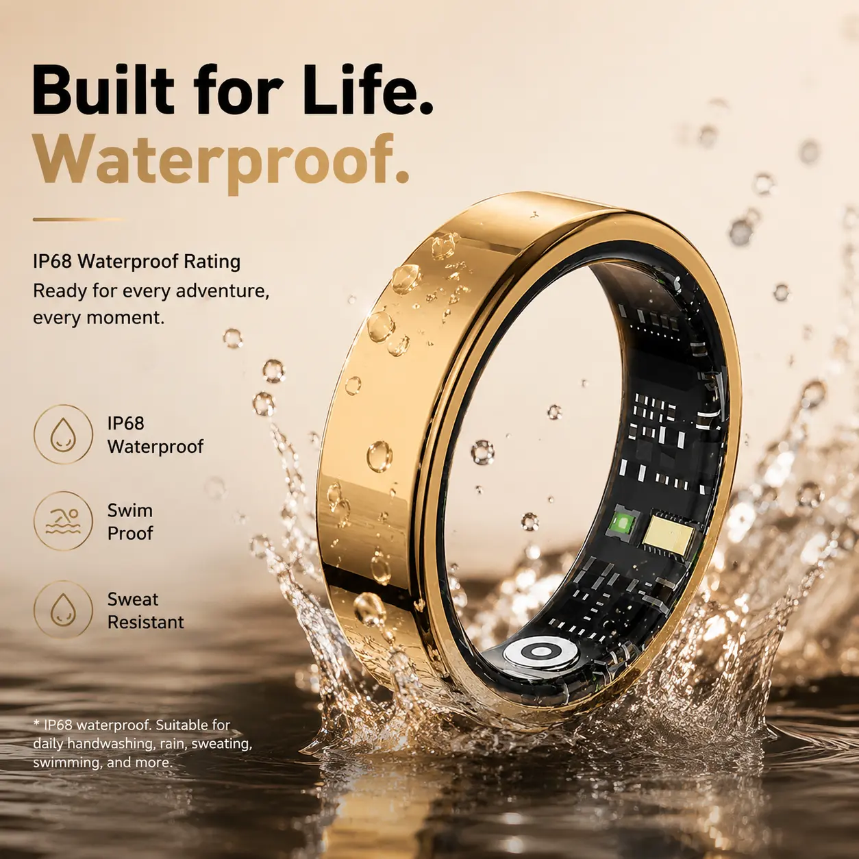 AI Smart Ring for Men & Women, Narrower Design Stainless Steel , Only 3.5g  Lightweight Fitness Tracker with AI Analysis & Family Mode, Sleep, Heart Rate, Activity & Stress Tracking, 5-7 Day Battery, IP68 Waterproof, iOS & Android Compatible, Wearable Dev
