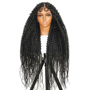 SuperNova 36" Lace Front Knotless Butterfly Box Braided Wigs for Women
