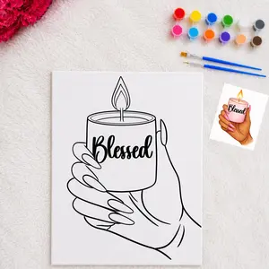 Blessed Color Your own Canvas - Pray and Paint - Canvas Paint Kit Activity