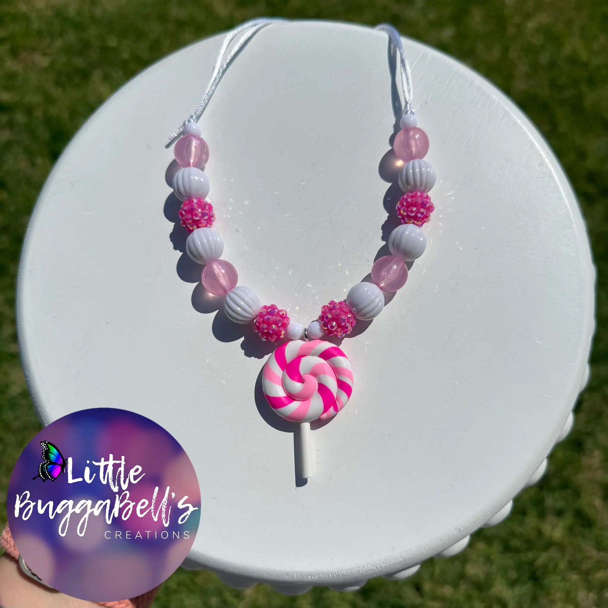 OOAK Pink Lollipop Necklace