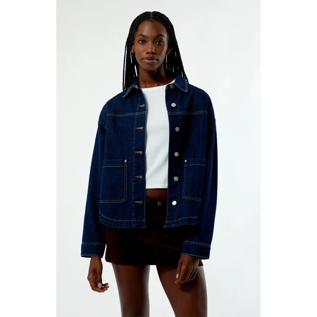 Pacsun Women's Dark Indigo Kirby Denim Shacket Pacsun Women's Dark Indigo Kirby Denim Shacket