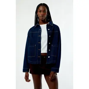 Pacsun Women's Dark Indigo Kirby Denim Shacket