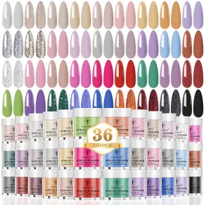 36 Color Acrylic Powder Gift Box Set, Used For 3D Nail Extensions, Long-lasting Beauty, Giving Mothers A High-end Gift For Mother's Day, Halloween, Easter, Christmas, And Valentine's Day