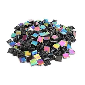 Iridescent Black Mosaic Tile - 4/10 Inch
