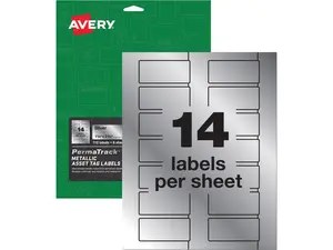 Avery® PermaTrack Metallic Silver Asset Tag Labels