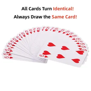 Magic Trick Cards Svengali Deck - All Cards Turn Identical Illusion Props, Easy Beginner Magic Kit for Party Pranks, Mind Reading Card Tricks for Kids & Adults