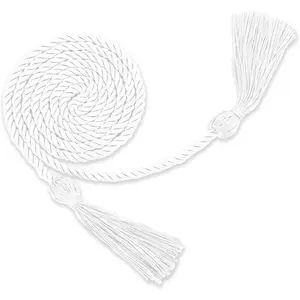 Graduation Cords for Graduation 2026 White Grad Cords Honor Cord Graduations Ropes 67 Inch Long Braided Cord for 2026 Graduations Ceremony Decorations Bachelor Gown Accessories