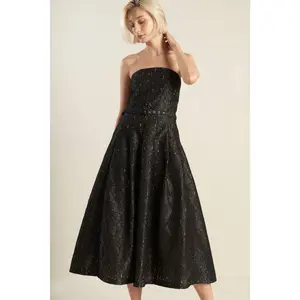 THE TRUTH IS WOVEN LACE MIDI DRESS