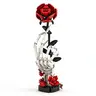 Gothic 3D Hand-Built Rose DIY Building Kit - Unisex Name Bricks & Parts Set, Quirky Interlocking Puzzle, Creative Desktop Decoration, Quirky Oddities Fantasy & Sci-Fi Craft Ideas Gift for Collectors