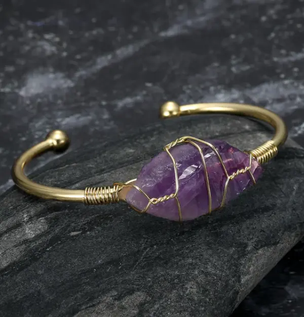Amethyst Bangle Crafted For Your Tranquility