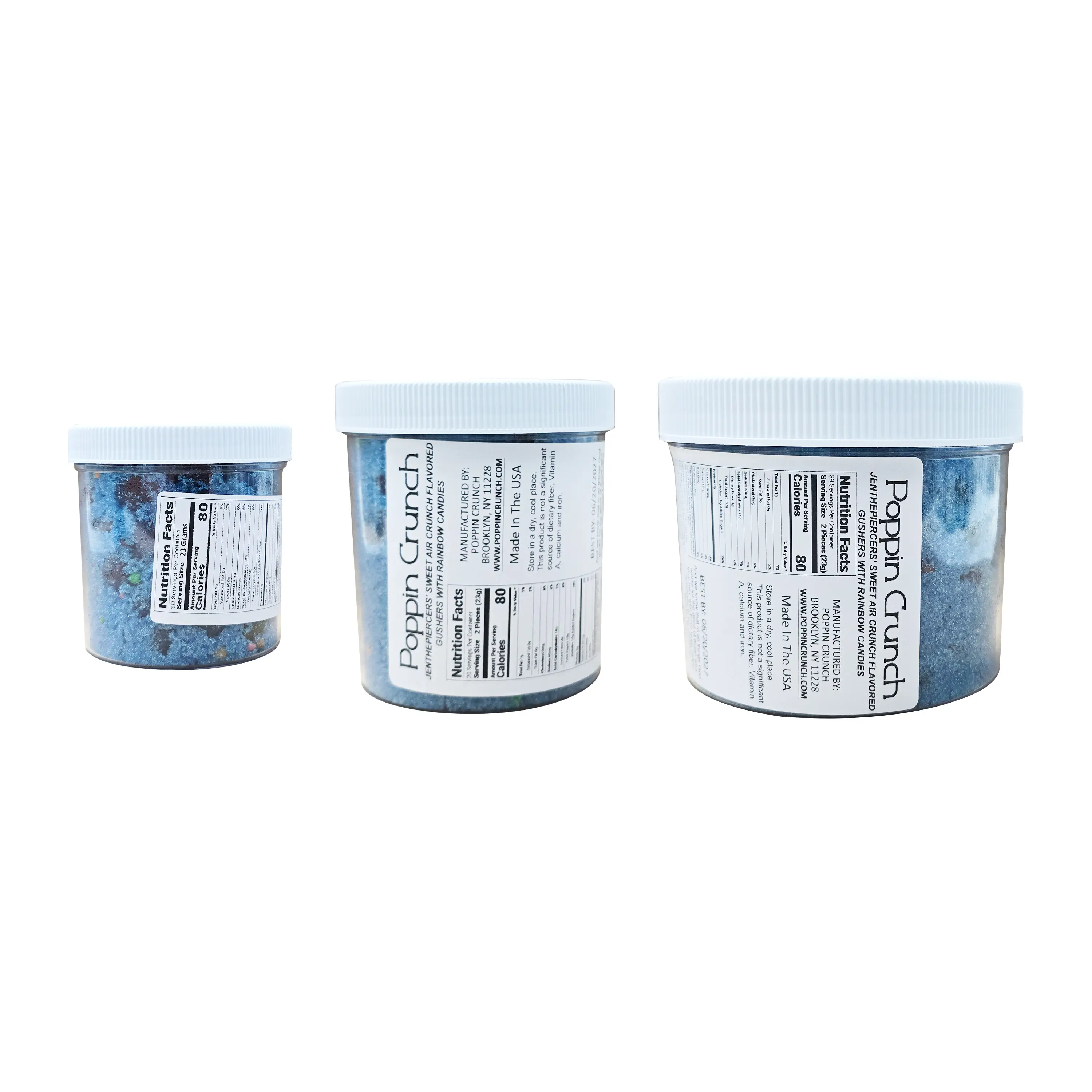 Poppin Crunch and Jenthepiercer's Blue Raspberry Air Crunch Flavored Gushers Candy Collab Made With Rainbow Crunchy Candies Sour or Sweet Options Avai