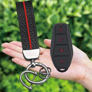For BYD Atto 3 Han EV Dolphin Song PRO Max Tang DM Yuan Dolphin E2 Qin PLUS Silicone Car Key Cover Bag Case Keychain Protector