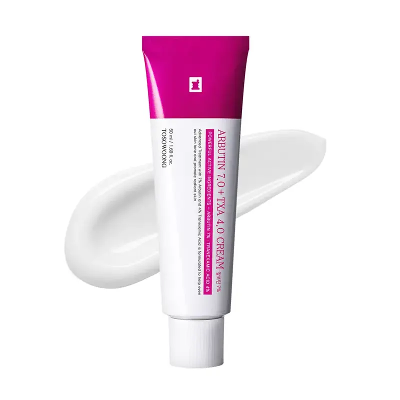 Arbutin 7% + Tranexamic Acid 4% Brightening Cream 50ml, Korean Pigmentation Treatment, Infused with Niacinamide & Glutathione, Target Dark Spots, Freckles and Post-Blemish Discoloration