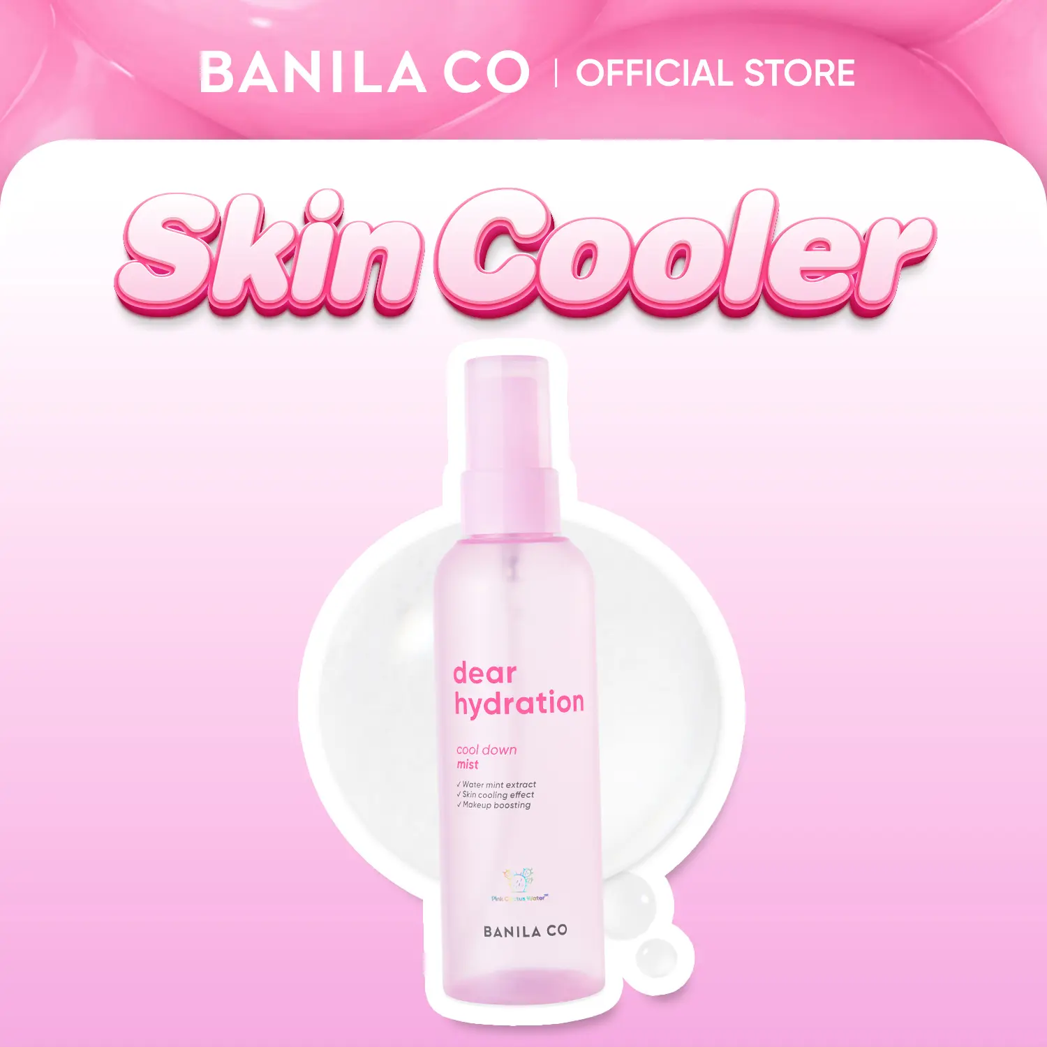 BANILA CO Dear Hydration Cool Down Mist | Glowy Hydrating Face Mist Spray for Dry & Dehydrated Skin | Instant Cooling Mist for Summer, Glow-boosting Makeup Fixing Spray