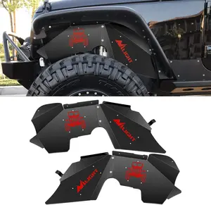 Nilight Front Inner Fender LinersWheel Cover Fit for 2007-2018 Wrangler JK JKU 4WD (4-Door/2-Door) Unlimited Bolt-on Style Fender Flares Splash Guards,2 Years Warranty