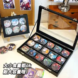 BadgeBox Display Case – Clear Desktop Organizer for Enamel Pins, Metal Badges, Brooches, Keychains & Collectibles – Dustproof, Waterproof, Magnetic Seal, Large Capacity