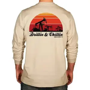 BENCHMARK FR- 6.2OZ - DRILLING AND CHILLIN, Flagship USA, FR Union - Flame Resistant Shirt LD4