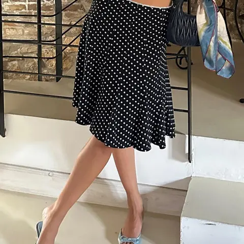 Women's Polka Dot Print Skirt, Flowy Casual Skirt, Casual Fashionable Skirt for Daily Holiday Vacation Wear, Elegant Ladies Mermaid Skirt Bottoms