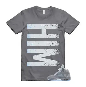 5 Wolf Grey Ice Blue Light Graphite White Icy T Shirt Match HER Shirt, Wolf Grey 5 Shirt, Summer T shirt 100% Cotton, Unisex Top, Gift for Unisex