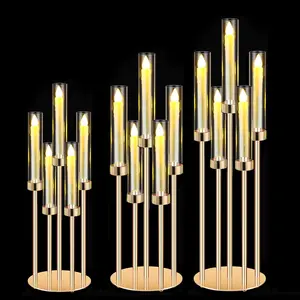 Metal Candle Holder without Candle, 1 Count 5-arm Modern Candlestick Holder, Decorative Candle Holder for Home Living Room & Bedroom & Dining Room, Ornaments, Halloween, Decoration Items