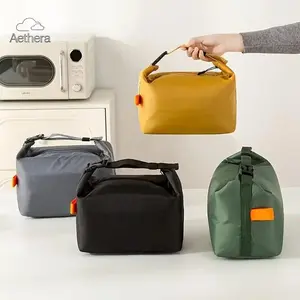 Stylish Simple Insulated Portable Lunch Bag, Large Capacity Tote for Work, School, Outdoor & Camping, Reusable Food Storage & Transport